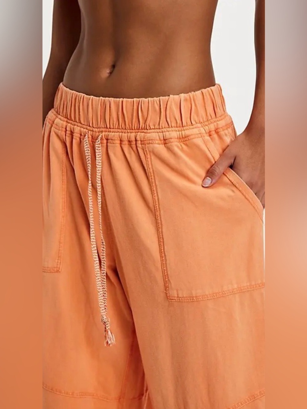NWT FREE PEOPLE INTIMATELY GOLDEN HOUR HOUSE PANT MELON - Picture 4 of 4